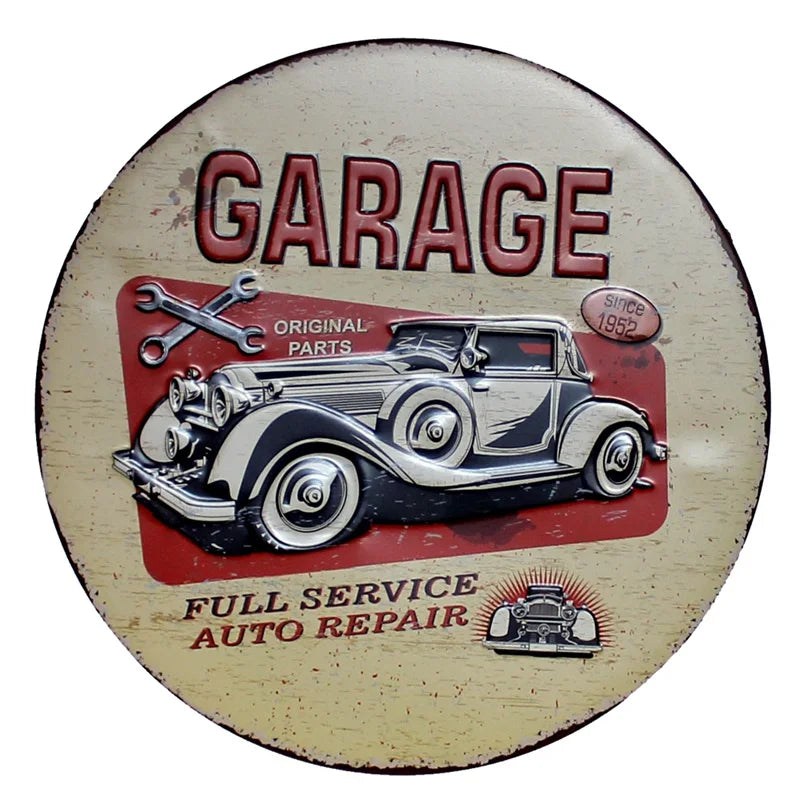 BBQ Zone Retro Plaque Metal Tin Signs Cafe Bar Pub Signboard Wall Decor Vintage Nostalgia Round Plates Christmas Gift 30CM R006