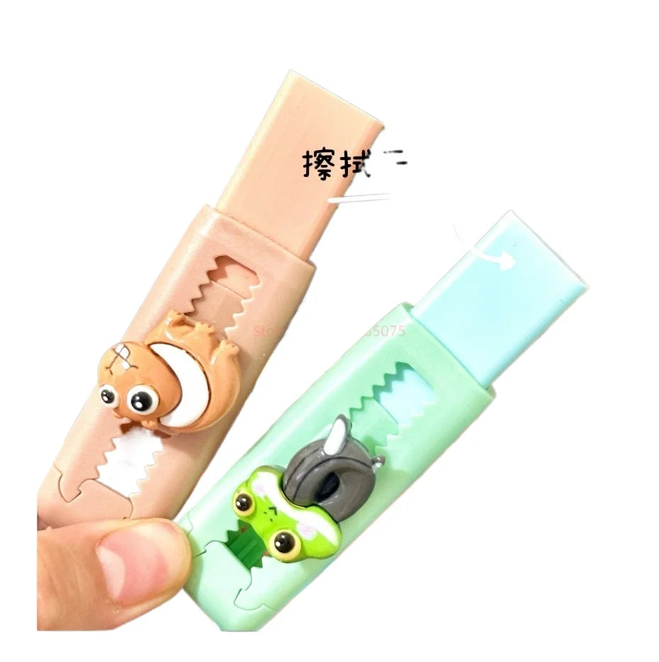 6pcs Tralalero Tralala Push-Pull Eraser Writing Drawing Pencil Erasers Stationery Office School Supplies Stationery Wholesale