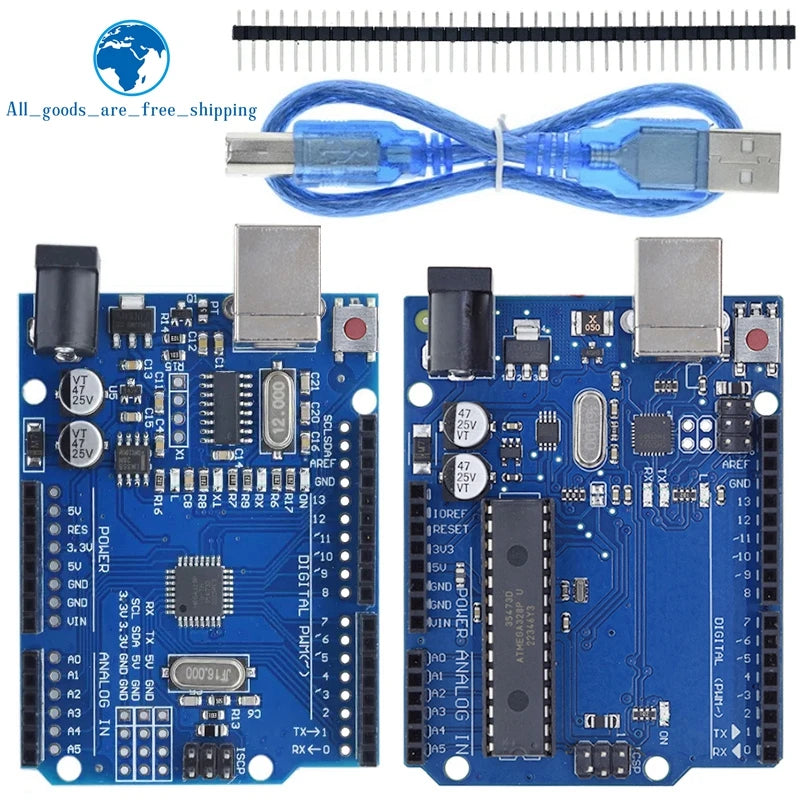 TZTUNO R3 Development Board ATMEGA328P CH340 / ATEGA16U2 Compatible For Arduino With Cable UNOR3 Proto Shield Expansion Board