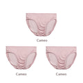 SuyaDream 3pcs/lot Women Panties 100%Natural silk Low-rise Briefs Healthy Basic Everyday Wear Underwears, Summer New Intimates