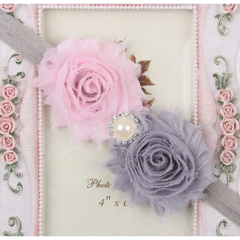 Baby Headband Girl Newborn Kids Children Flower Pearl Floral Rubber Bands Hair Accessory Christmas Gift Turban Bow Photography