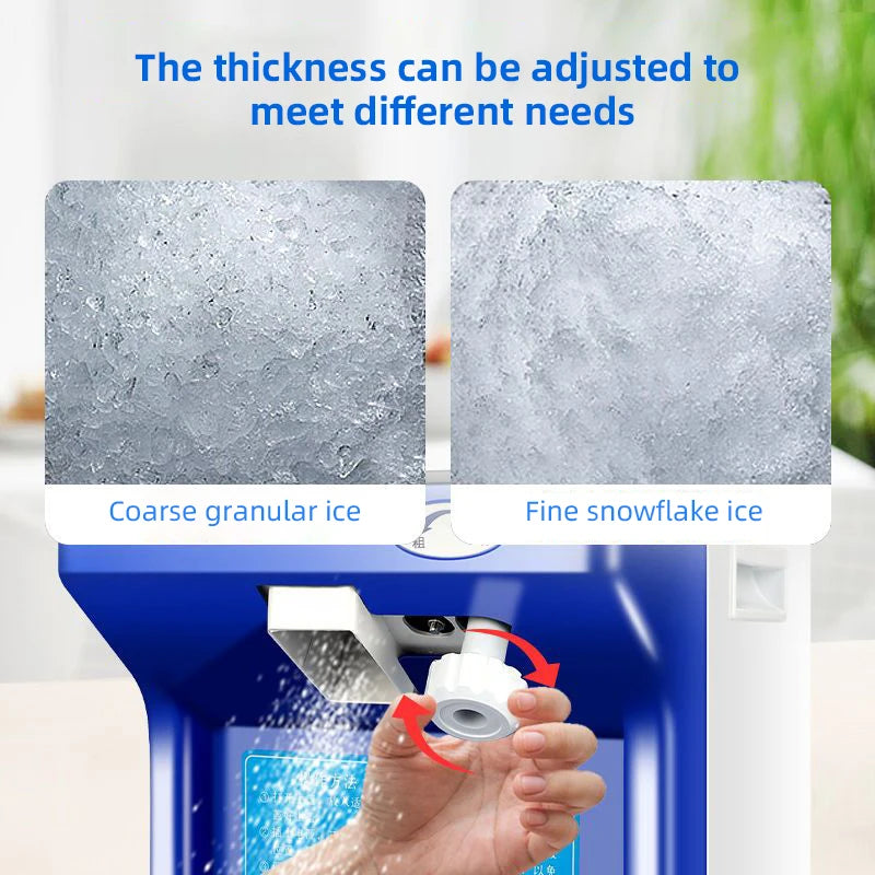 Automatic Commercial Ice Shaver Machine Electric Cube Ice Crusher For Snow Ice Smoothie Milk Tea Hot Pot Restaurant Dessert Shop