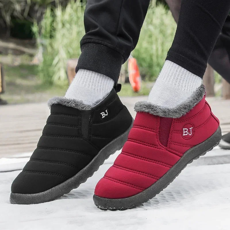 Winter Boots for Women Waterproof Snow Boots Botines Mujer 2025 New Slip on Plus Size Women Shoes Flat Couple Cotton Shoes Men