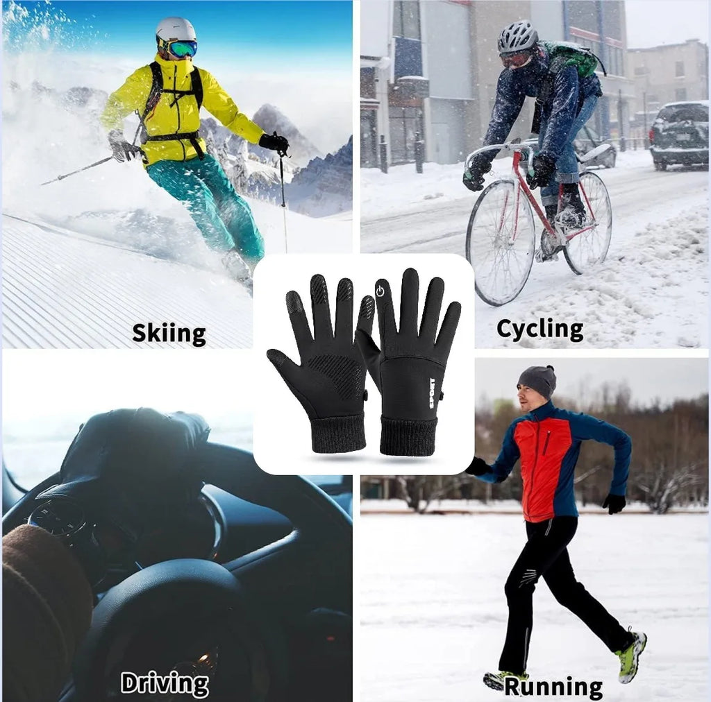 Winter Gloves Men Women Touch Screen Warm Gloves Water Resistant Windproof Thermal Gloves for Driving Running Ski riding