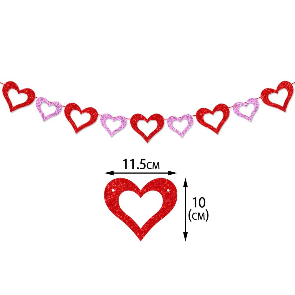 Valentine's Day Red Silver Love Sequin For Girls Couple Confession Gifts  Wedding Festival  Table Confetti Decoration Supplies