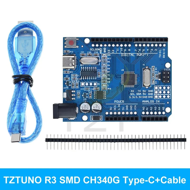TZTUNO R3 Development Board ATMEGA328P CH340 / ATEGA16U2 Compatible For Arduino With Cable UNOR3 Proto Shield Expansion Board