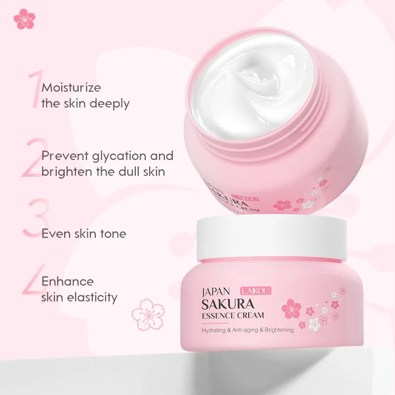 LAIKOU Japan Sakura Essence Face Cream  Wrinkle Facial Cream Moisturizing Firming Skin Care 60g