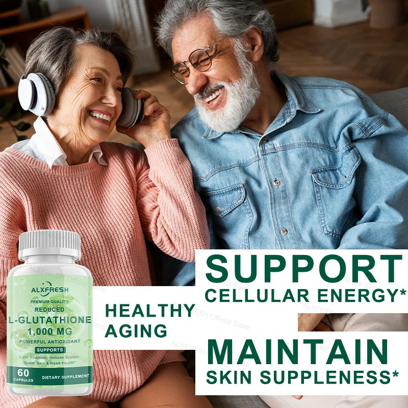 Capsule di glutatione per schiarire la pelle, benefici anti-invecchiamento, sostenere la salute del cervello, aumentare l'energia, alleviare la stanchezza, migliorare l'immunità