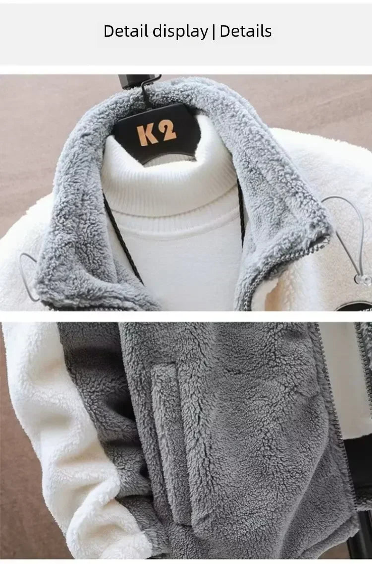 Winter Jackets New Men's Winter Sherpa Lined Jacket Heavy Duty Thermal Warm Fleece Coat Windproof Outdoor Work Jacket Hooded