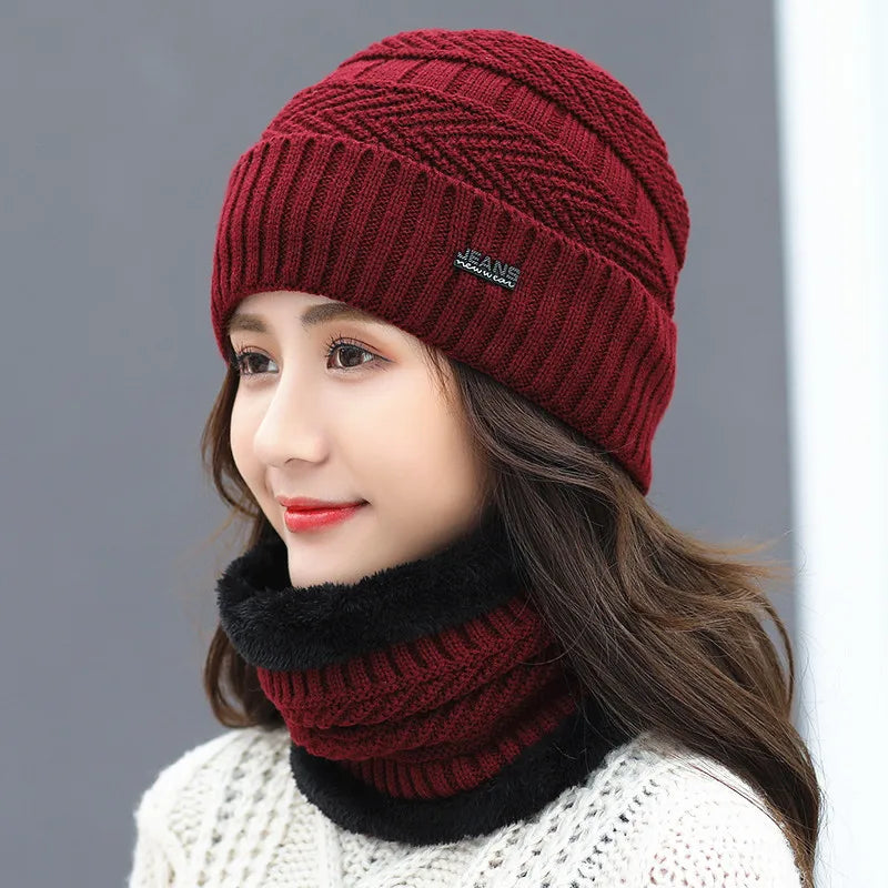 Hat: Winter tide warm, autumn and winter, woolen hat, fleece knitted hat, Korean cycling ear cap