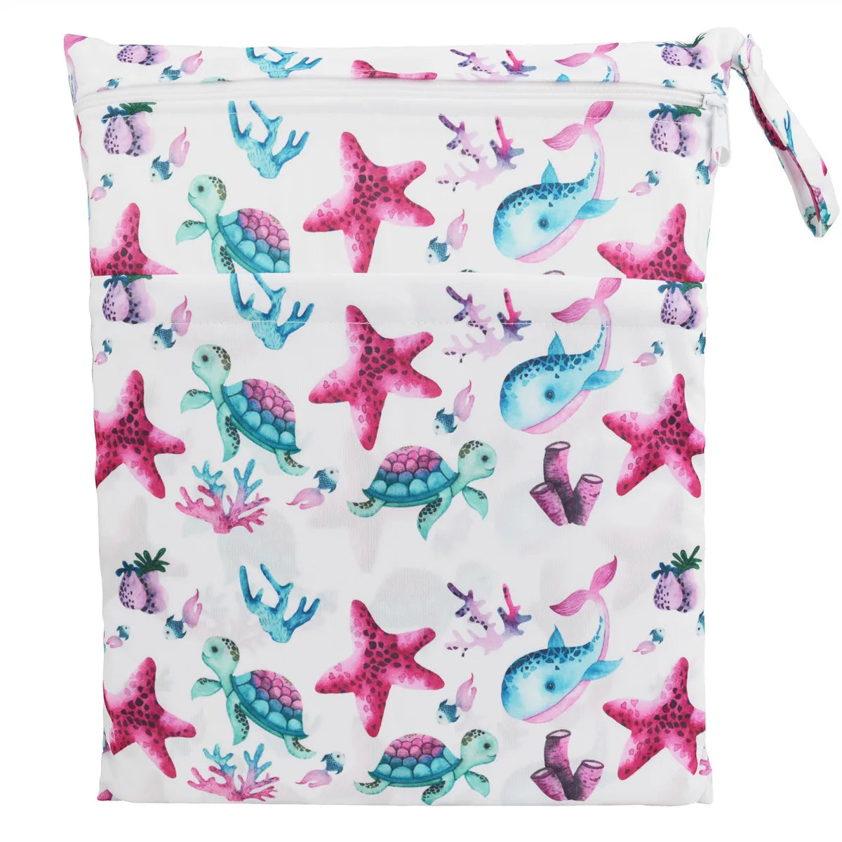 [Sigzagor]1 Wet Dry Bag Diaper Bag Nappy Bag Insert Two Zippered Baby Waterproof Reusable Skull Jack Skeleton 100 Designs