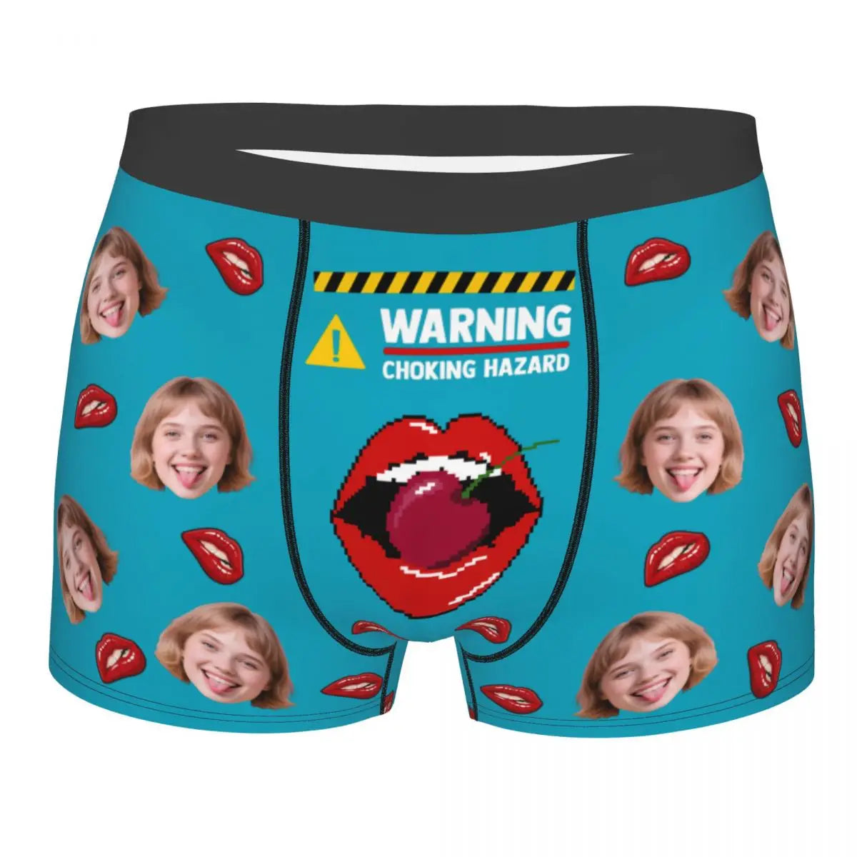 Valentine's Day Men's Personalized Face Photo Custom Underwear Design Your Own Boxer Briefs Panties Underpants For Husband
