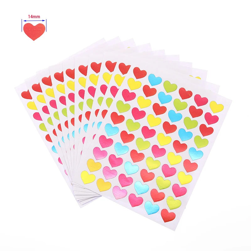10 Sheets/Pack Gold-Plated Award Glitter Stickers Mother Teacher Praise Label Award Five-Pointed Star Love Sticker