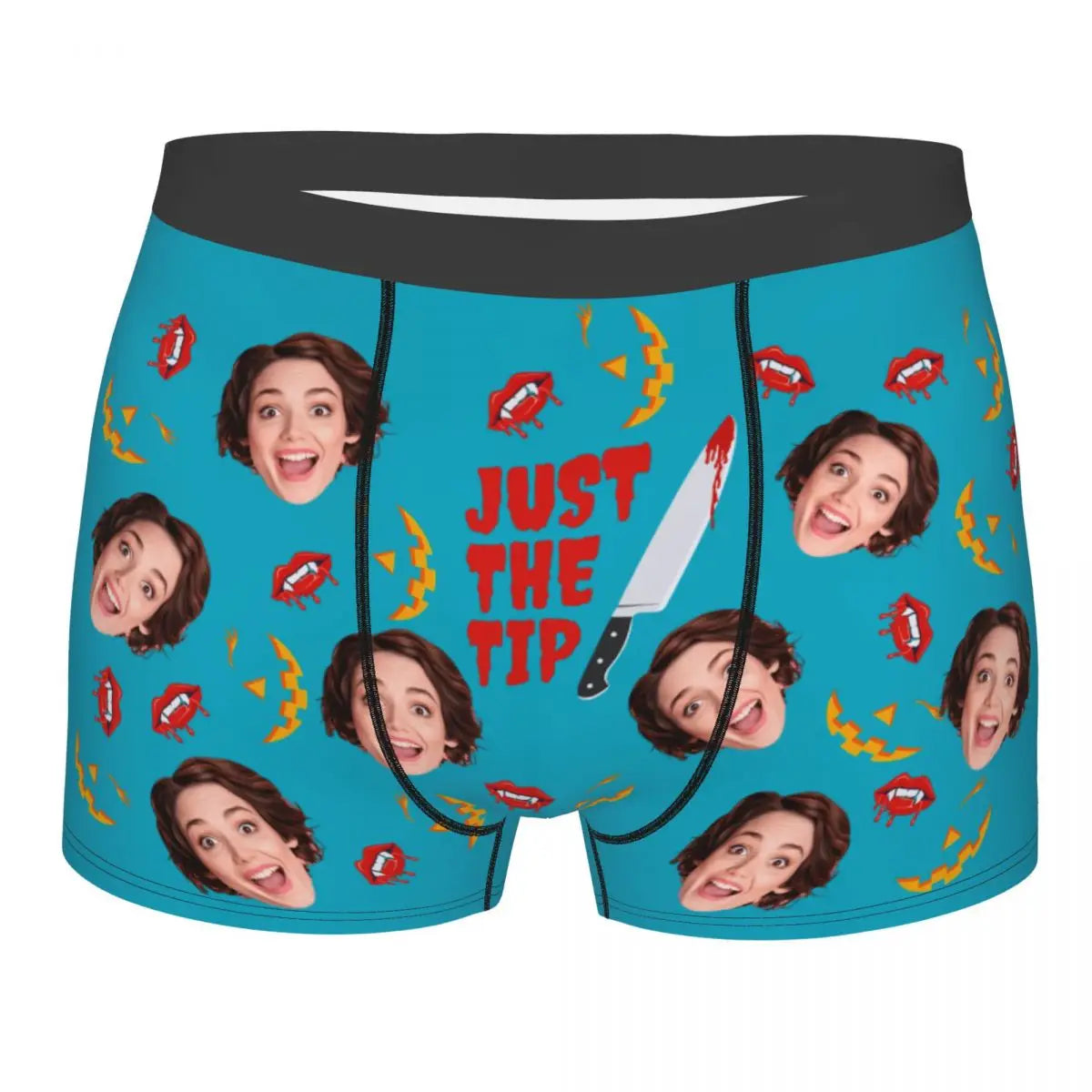 Valentine's Day Men's Personalized Face Photo Custom Underwear Design Your Own Boxer Briefs Panties Underpants For Husband
