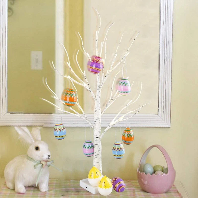 Easter Decoration Led Birch Light Tree Tabletop Ornament Tree Happy Easter Party Supplies 2022 Easter Decorations For Home Table