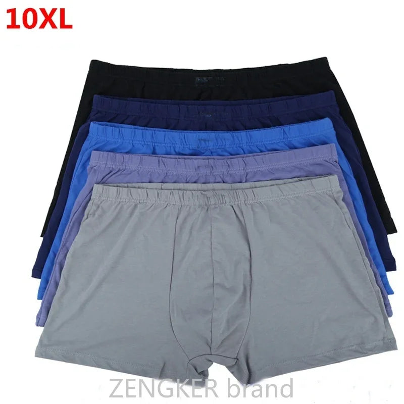 Large Size Male  Cotton Underwears Loose  Boxers Oversized Panties 10XL 9XL 8XL7XL Belts Big Yards Men's Boxer Plus Size