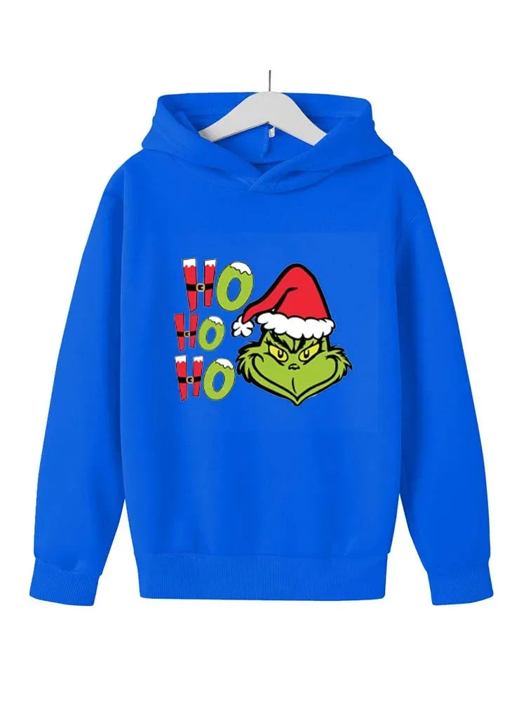 Sweat-shirt pour enfants avec éléments de Noël, vêtements de sport imprimés, adapté aux garçons et aux filles âgés de 3 à 13 ans
