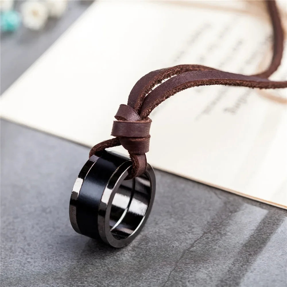 Colar Choker necklaces & pendants Men Necklace Fashion Jewelry Vintage kolye Leather Necklaces Men Statement Necklace for Women