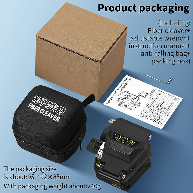 Fiber cleaver AUA-6C Cable Cutting Knife FTTT Fiber Optic Knife Tools cutter High Precision Cleaver 16 point blade