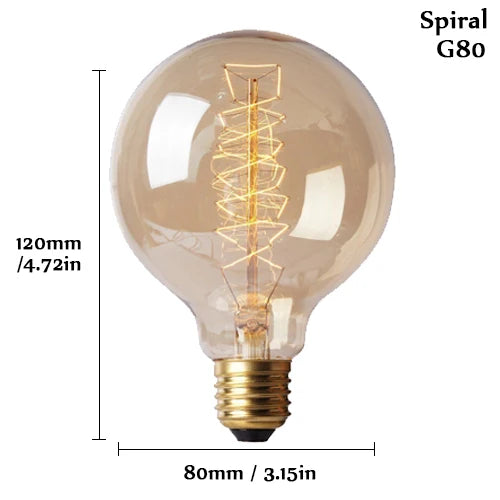 Edison bulb lampada retro lamp incandescent ampoule vintage E27 40w 220V For Decor Filament Bulb E27 Pendant Lights Antique Bulb