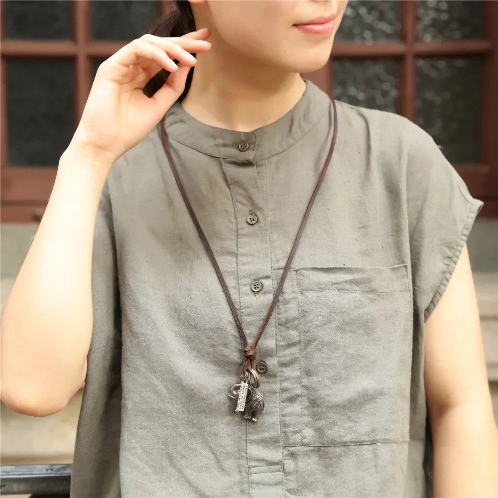 Colar Choker necklaces & pendants Men Necklace Fashion Jewelry Vintage kolye Leather Necklaces Men Statement Necklace for Women