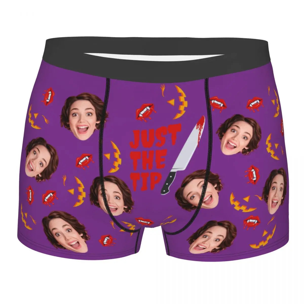 Valentine's Day Men's Personalized Face Photo Custom Underwear Design Your Own Boxer Briefs Panties Underpants For Husband