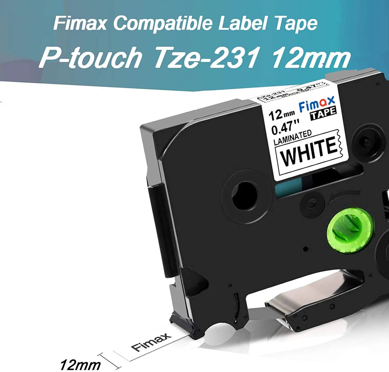 Fimax 31 Colors 231 Label Tape TZE231 431 531 631 12mm Tape Compatible for Brother Ptouch Label Maker Ribbon tze231  For PTH110