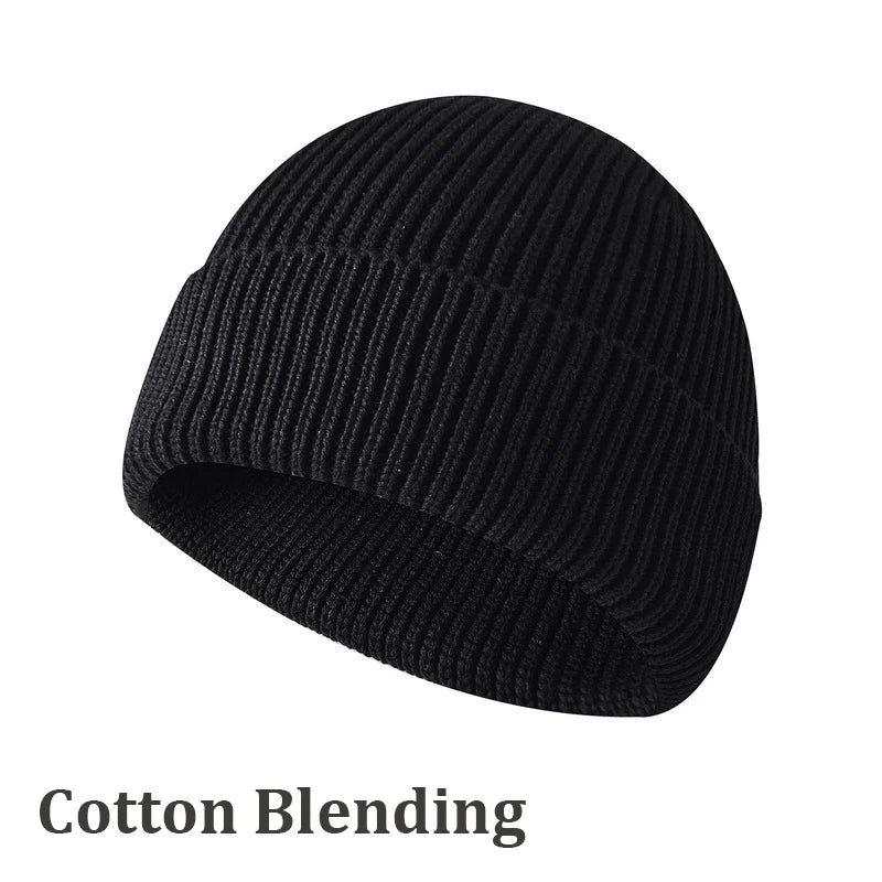 Winter Hats for Men Beanies Skullies Solid Color Short Men's Hat Skullcaps Women's Winter Hat Beanies Knitted Gorros