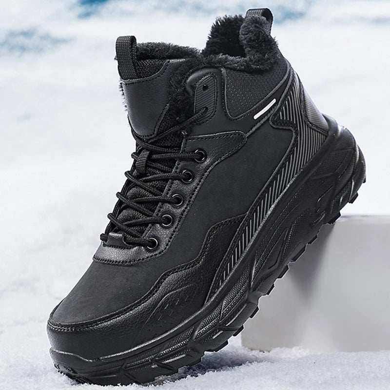 Winter Men Snow Boots  For Men Winter Warm Fur Plus Retro Boots Wear-Resistan Leisure Comfort Vintage Style Boots Men