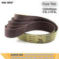 10 pieces 50x1220mm A/O Abrasive Sanding Belts 2"x48" P60-600 Coarse to Fine Grinding Belt Grinder Accessories