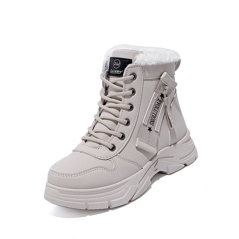 Winter Snow Boots for Women Solid Color New Casual High-top Shoes Warm Sneakers Platform Comfortable Ankle Boots Shoes for Women