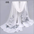 2024 Spring and Summer Women Scarf New Pashmina Shawl Printed Cape Silk Chiffon Polyester Tippet Muffler 60*160cm