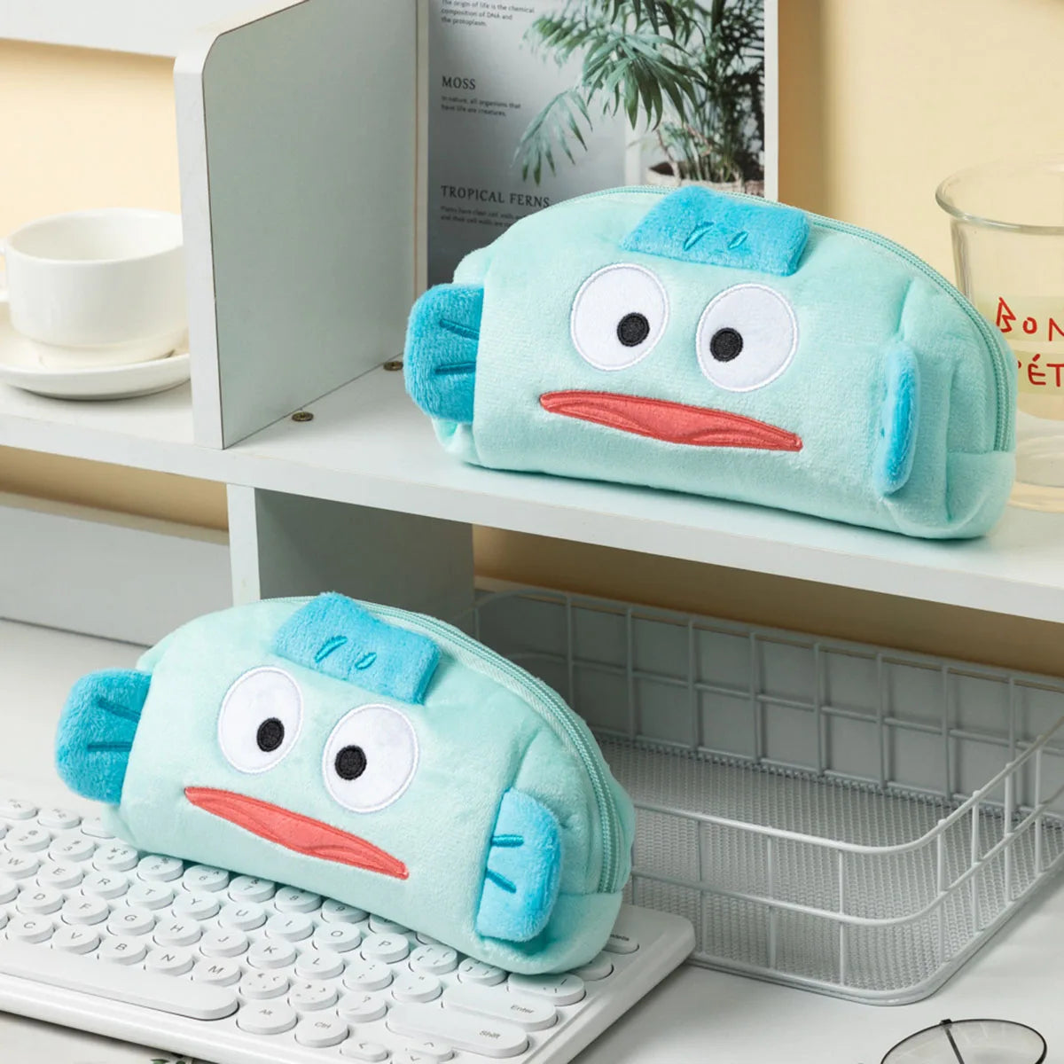Cartoon Cute Plush Student Pencil Case Large Capacity Cosmetic Storage Bag Office School Storage Supplies