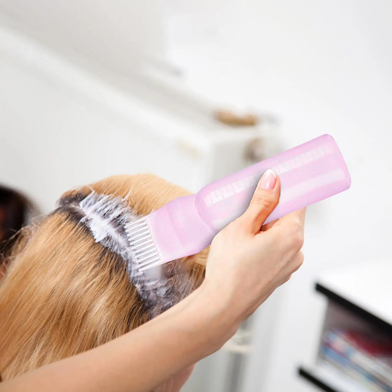 3Color Salon Hair Oil Applicator Bottle Professional Hairdressing Dyeing Comb Bottles Barbershop Hairdresser Coloring Supplies