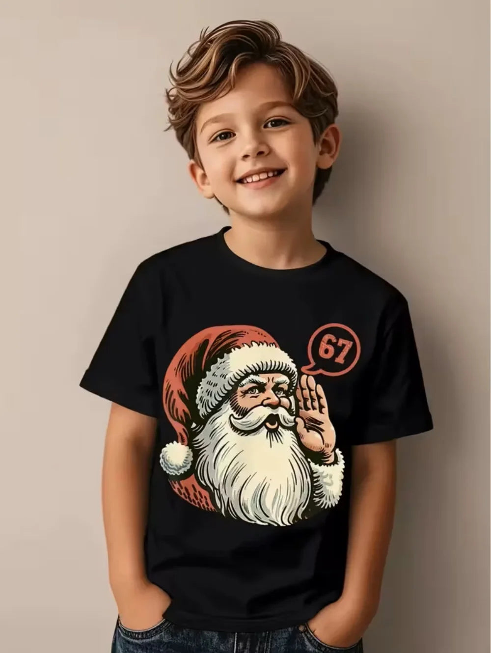 Fun Six Seven 6 7 Meme Design T-Shirt for Kids Chaotic Humor Y2k Game Saying Tee Novelty Gift Boy Top Fashion Children's Clothes