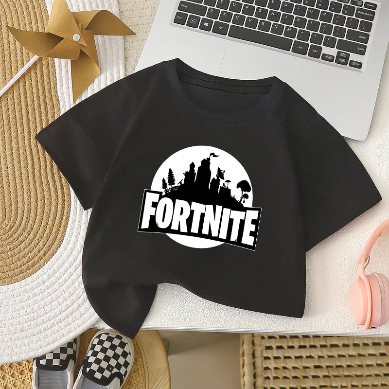 FORTNITED Boys T Shirt Girl Baby Summer Clothes Children Cotton Tee Shirts Print Short Sleeve Kid Tops Toddler Anime Tees Gifts