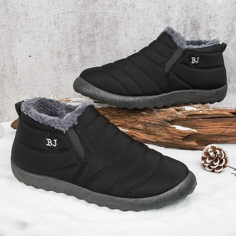 Winter Boots for Women Waterproof Snow Boots Botines Mujer 2025 New Slip on Plus Size Women Shoes Flat Couple Cotton Shoes Men