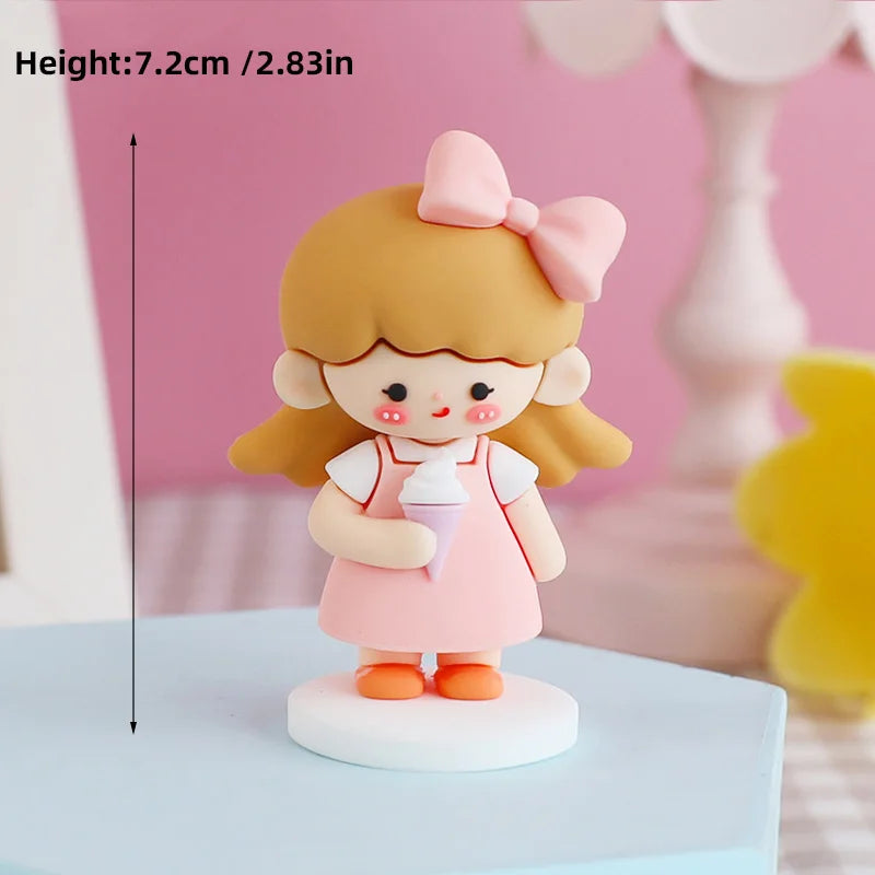 Valentine's Day Casual Wear Boys Girls Cake Decoration Cartoon Personality Couple Confession Doll for Birthday Cake Toppers