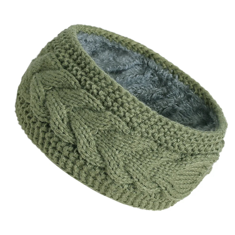 Winter Knitted Inner Layer with Velvet Windproof and Keepwarm Headband