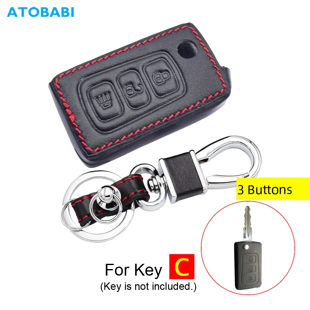 Custodia in pelle per chiavi auto per Great Wall Haval Hover H1 H3 H6 H2 H5 C50 C30 C20R M4 portachiavi pieghevole a 3 pulsanti con telecomando