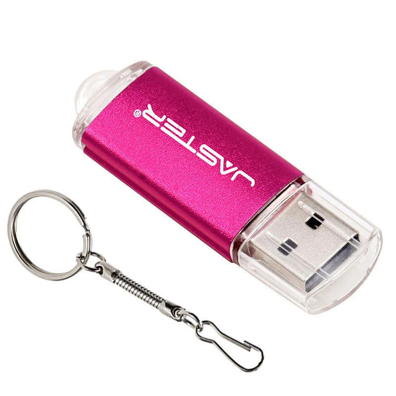 New Portable USB Flash Drives Free Custom Logo Metal Pen Drive With Key Chain Memory Stick 64GB/32GB/16GB/8GB/4GB Pendrive U Di