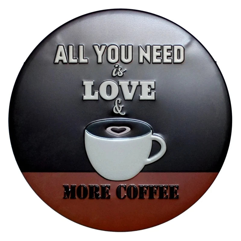 BBQ Zone Retro Plaque Metal Tin Signs Cafe Bar Pub Signboard Wall Decor Vintage Nostalgia Round Plates Christmas Gift 30CM R006