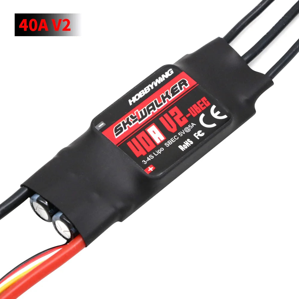 Hobbywing Skywalker 40A 50A 60A 80A 15A 20A 30A 100A 120A V2 ESC Speed Controller With UBEC For RC Airplanes Helicopter