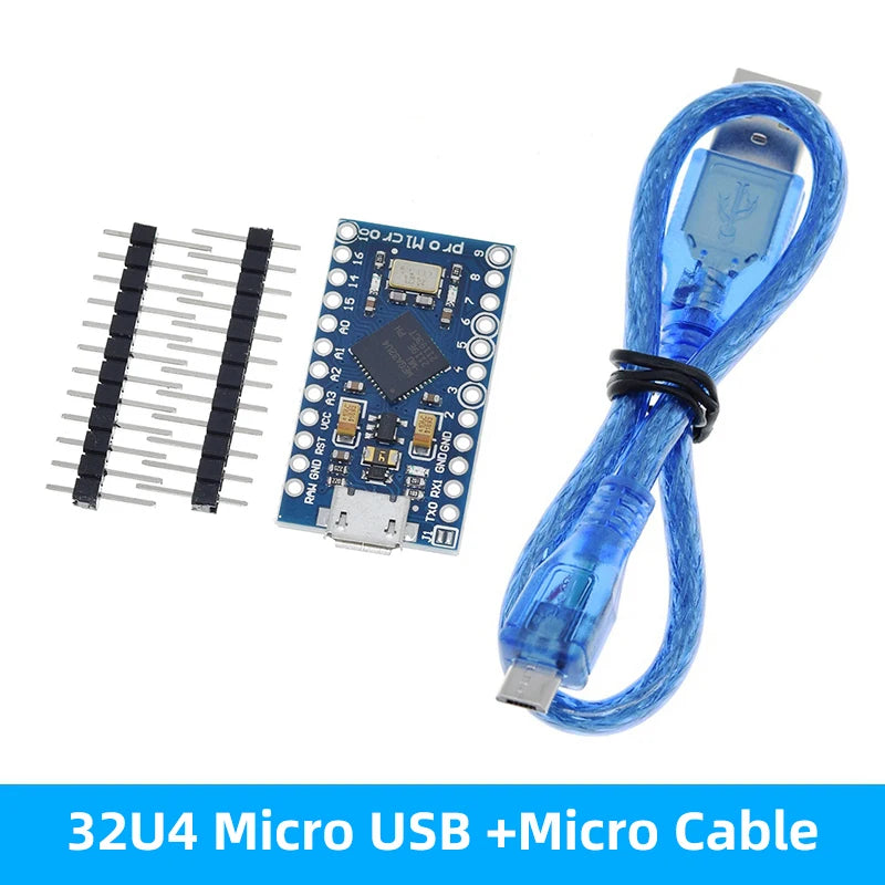 TZT Pro Micro ATmega32U4 5V 16MHz Original Chip Replace ATmega328 For Arduino Pro Mini With 2 Row Pin Header For Leonardo UNOR3
