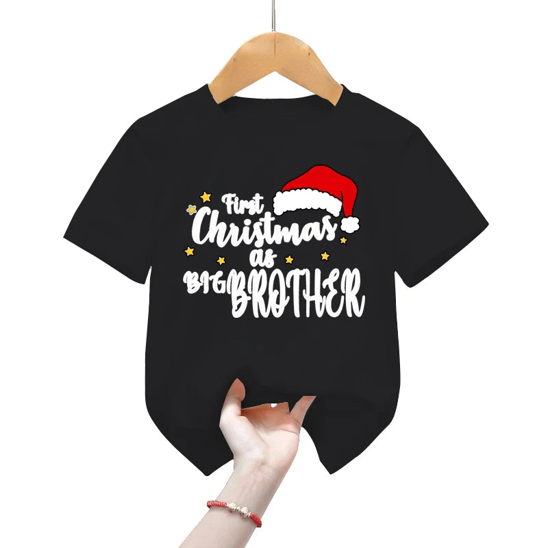 First Christmas of Family Matching T-Shirts Merry Christmas Baby Girl Boys Clothes First Christmas As Mom Dad Matching T-shirt
