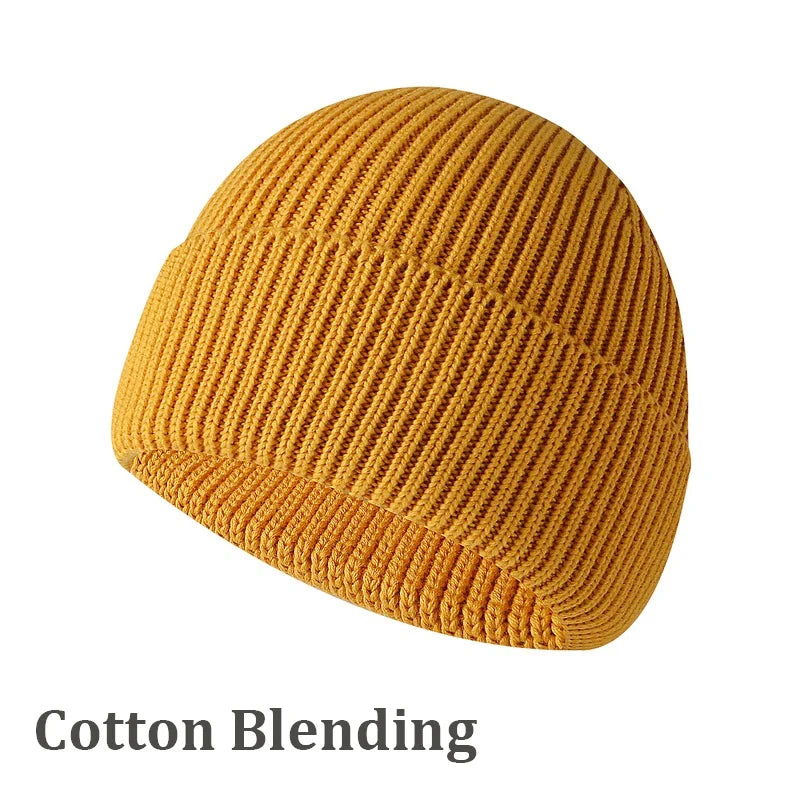 Winter Hats for Men Beanies Skullies Solid Color Short Men's Hat Skullcaps Women's Winter Hat Beanies Knitted Gorros