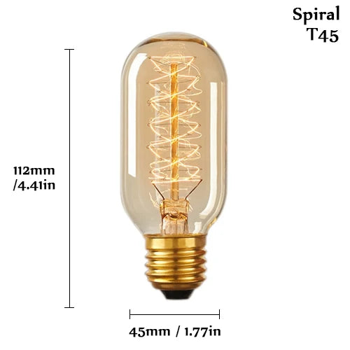 Edison bulb lampada retro lamp incandescent ampoule vintage E27 40w 220V For Decor Filament Bulb E27 Pendant Lights Antique Bulb