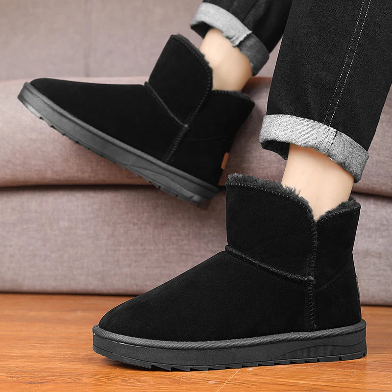 New winter fashion: thick-soled snow boots, men's and women's thickened warm cotton shoes, and casual women's boots