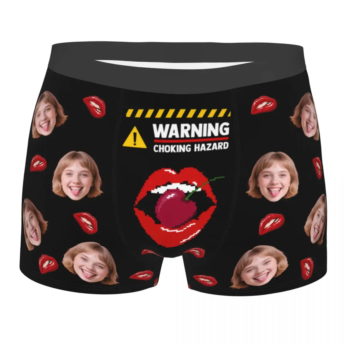 Valentine's Day Men's Personalized Face Photo Custom Underwear Design Your Own Boxer Briefs Panties Underpants For Husband