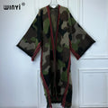 WINYI winter clothes women new Cashew print tassels Luxury Fur Loose OverCoat Thick Warm long down coat Europe cardigan jacket